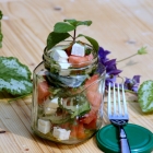 Gurken-Melonensalat mit Minze und Feta (Low Carb)