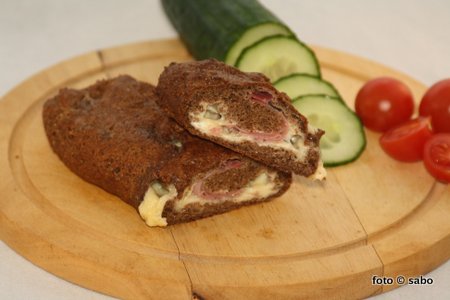 Schinken-Käse-Brötchenrolle (Low Carb / ActiFry – Rezept)