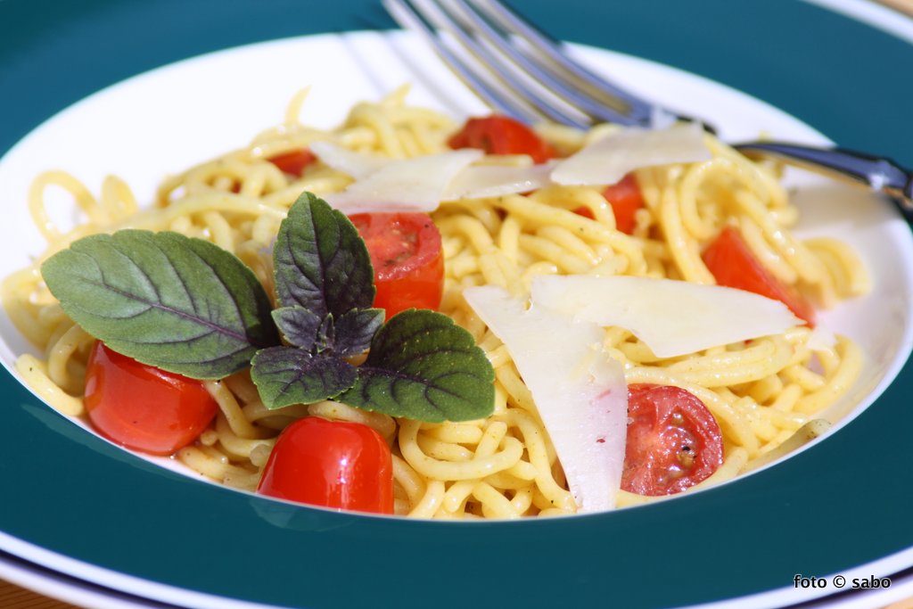 Schmand-Spaghetti mit dem Pastamaker (Low Carb / Keto)